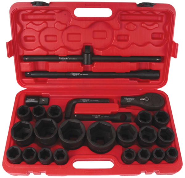 SOCKET SETS 26PC 34&1 INCH DR17Pcs 34 Dr. SKU00045 SOCKET SETS 26PC 34&1 INCH DR17Pcs 34 Dr. SKU00045