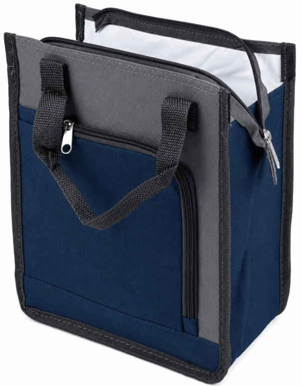 COOLER BAG BLUE H22XW12X26CM HAND BAG TYPE OXFORD + PEVA SKU00094 COOLER BAG BLUE H22XW12X26CM HAND BAG TYPE OXFORD + PEVA
