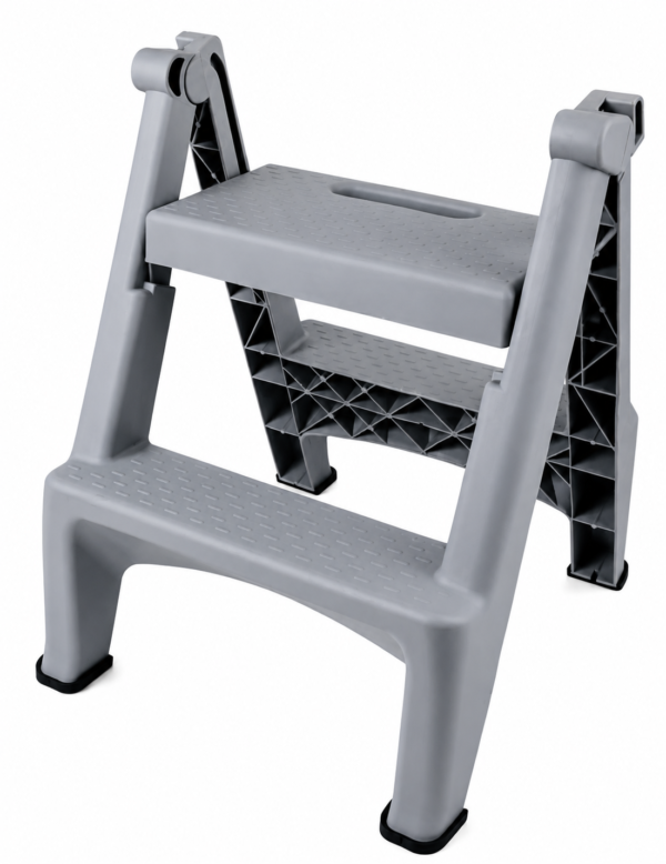 FOLD STEPS STOOL PLASTIC CAPC. 115KG W=3.3KG L=46.5CM W=51.5CM H=22.5- 44.5CM SKU00131 FOLD STEPS STOOL PLASTIC CAPC. 115KG W=3.3KG L=46.5CM W=51.5CM H=22.5- 44.5CM