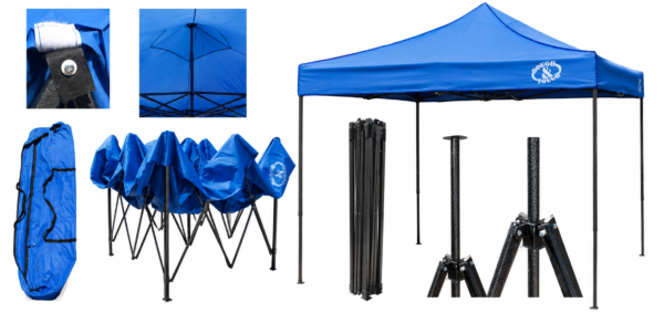 GAZEBO BLUE 3X3M 18KG WATER RESISTANT WD600 SKU00144 GAZEBO BLUE 3X3M 18KG WATER RESISTANT W/D600