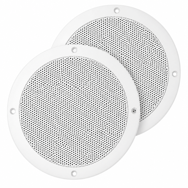 SPEAKERS MARINE SET 6INCH 40WATT WHITE 4OHMS 60Hz-18KHs 91dB ABS plastic frame SKU00067