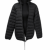 Unisex hooded puffer jacket black XXL(double extra large)