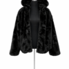 Zara hooded fur jacket black 2 Hooded fur Jacket black M (Medium)