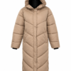 Zara puffer coat nude 1 Puffer Coat hooded Nude Large