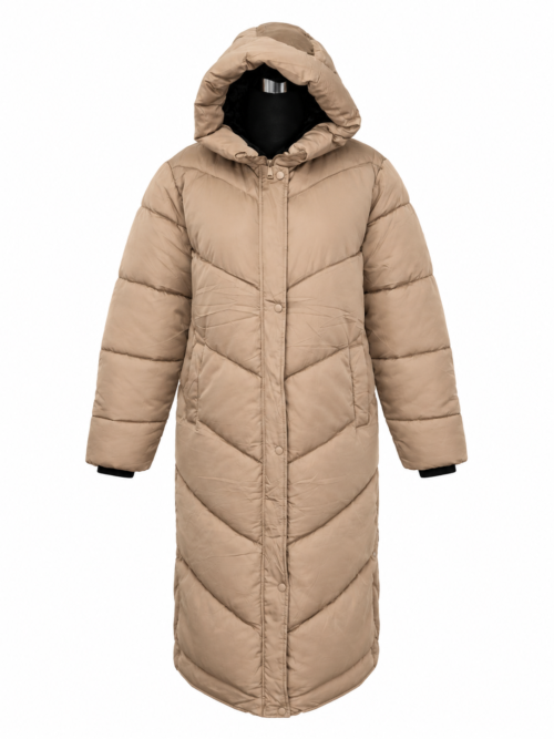 Puffer Coat hooded Nude Large