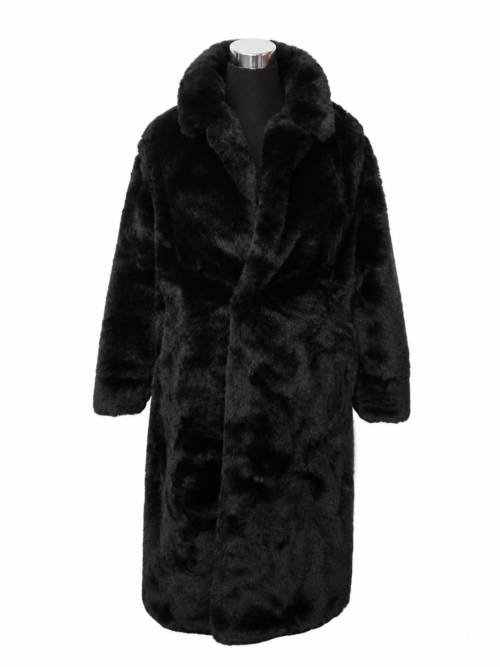 Black Faux Fur Long Coat SKU00182 Black Faux Fur Long Coat SKU00182