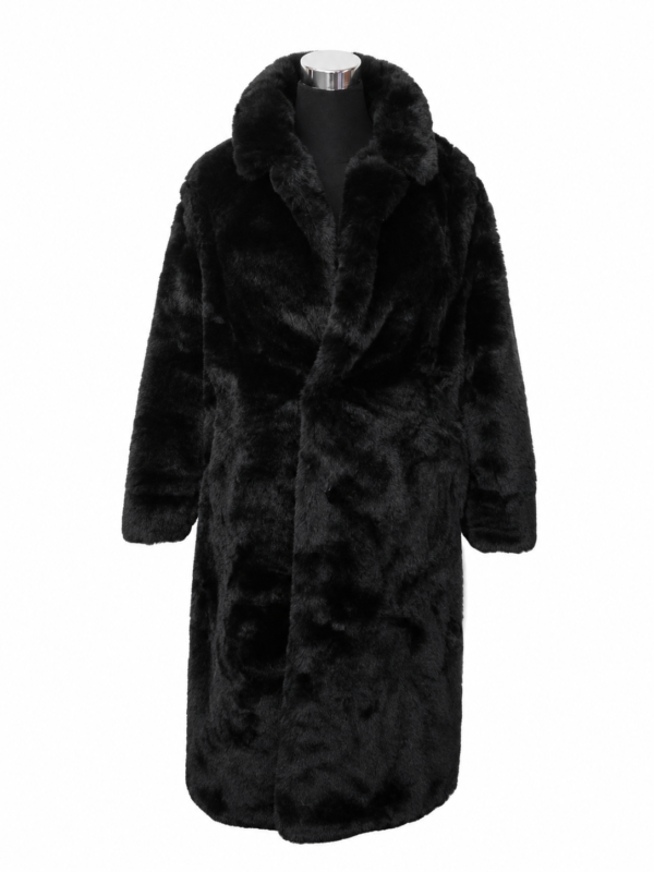 Black Faux Fur Long Coat SKU00182 Black Faux Fur Long Coat SKU00182