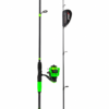 Razor green 7ft combo 2 Razor Green 7ft Fishing Rod Combo with Reel & Line