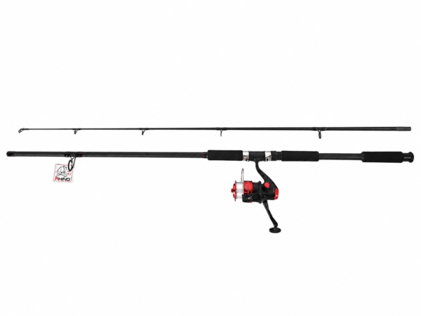 rhino 9ft combo 3 Rhino 9ft Fishing Rod Combo with Reel & Line