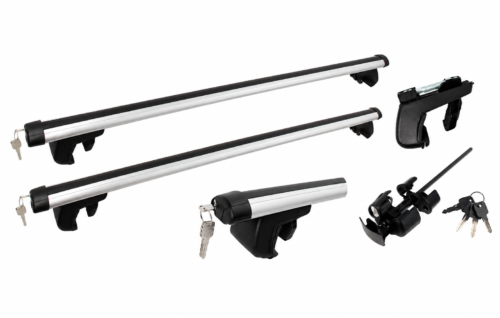 ROOF RACK OVAL ALUM.WLOCK SET L=1350MM W=60MM WL=75KG SKU00188